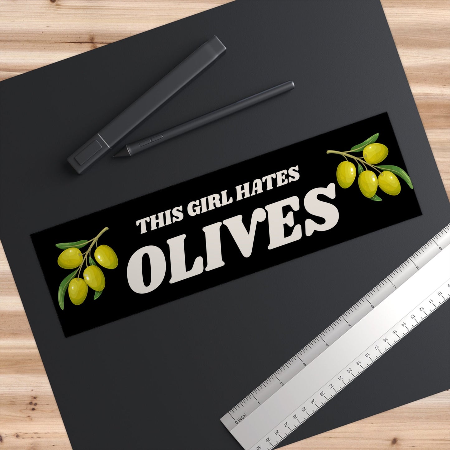 Olive Hater Bumper Sticker, Funny Car Decal, Waterproof Vinyl