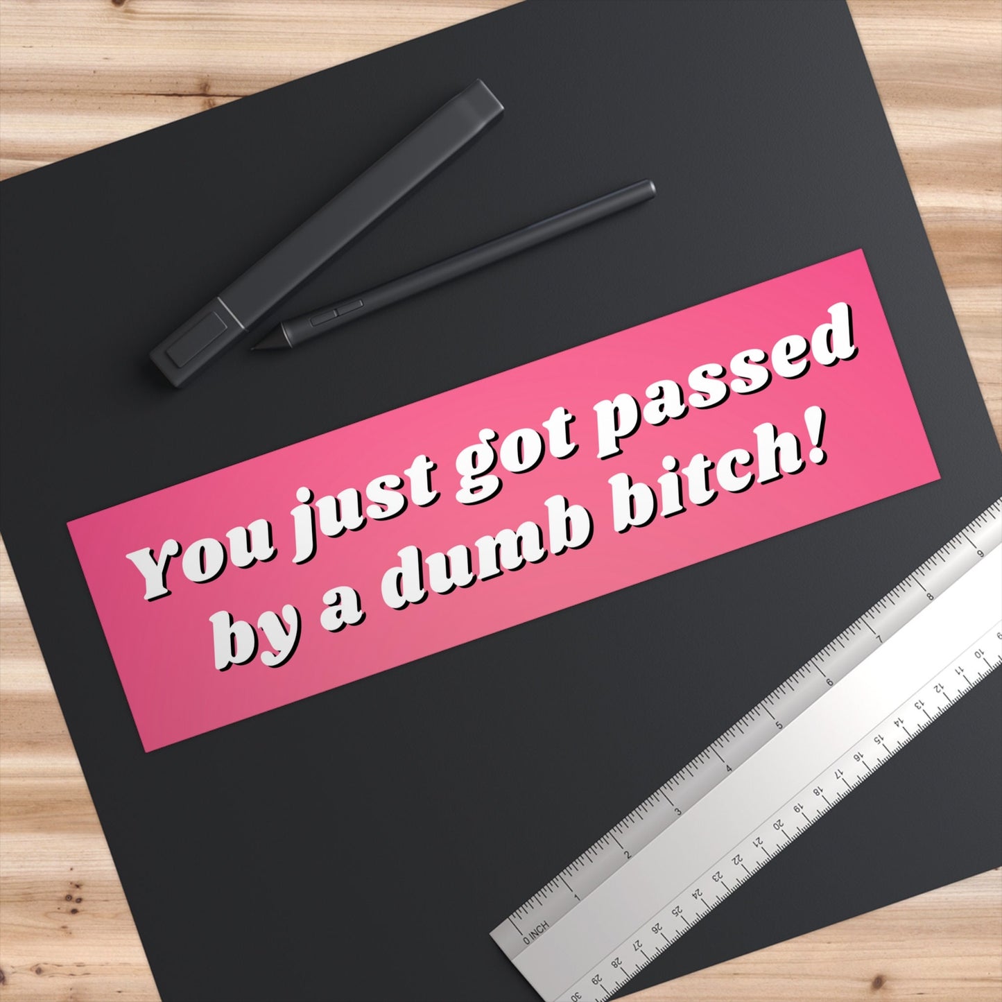 Funny Bumper Sticker: "Dumb Bitch" Meme - Waterproof Vinyl Decal