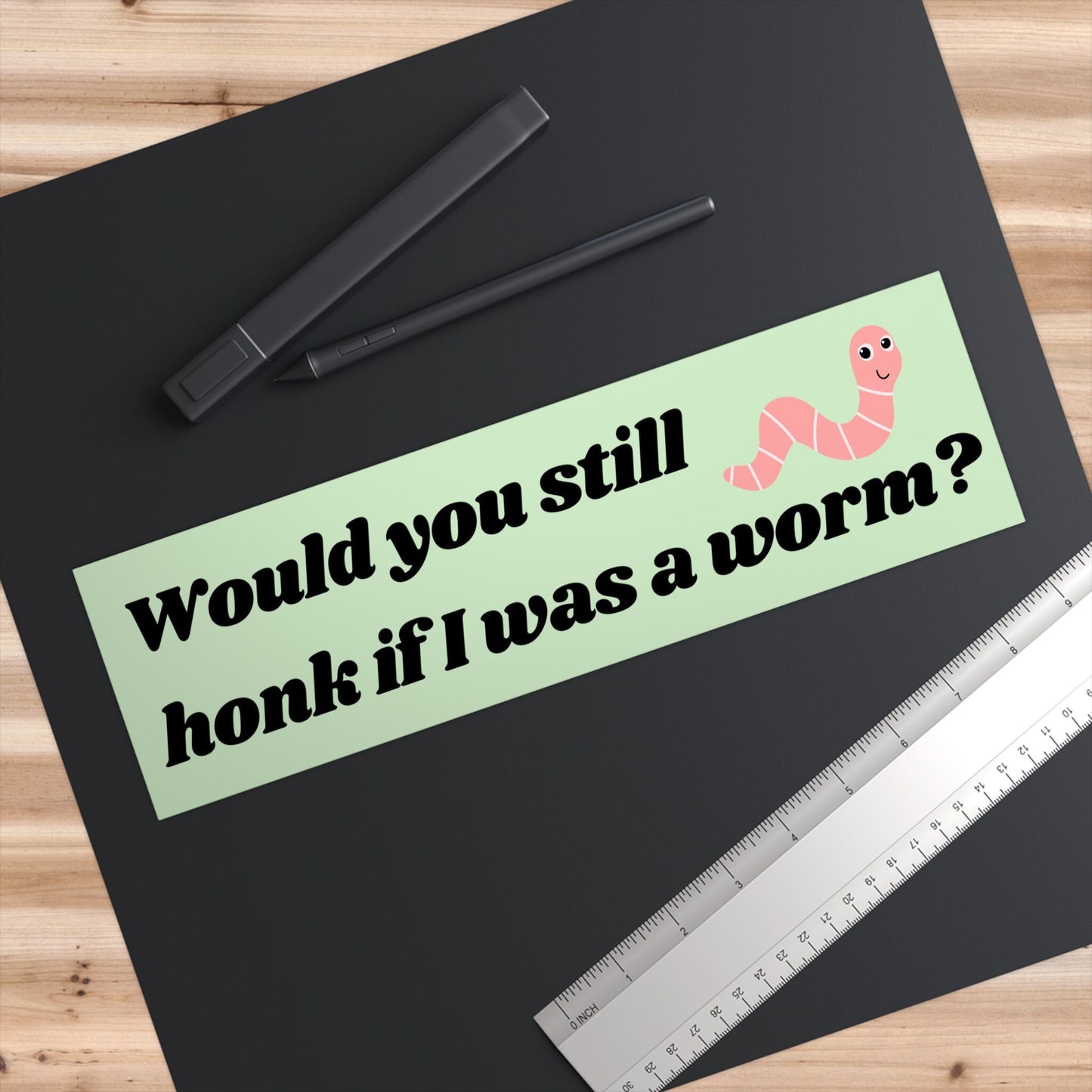 Worm Bumper Sticker Funny, Cute Car Sticker Decals, Cursed Bumper Stickers for Car, Weird Gifts for Friends