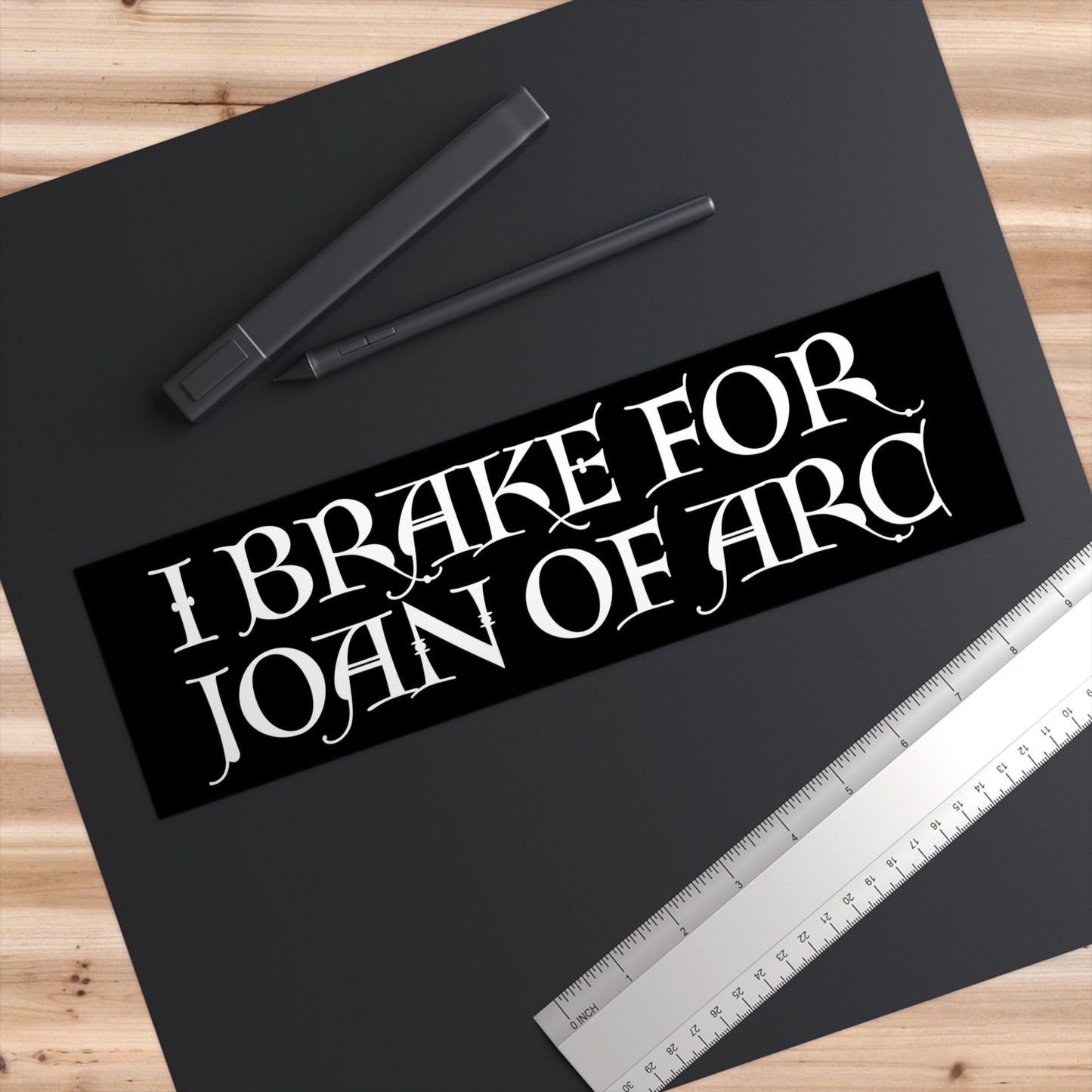 Joan of Arc Bumper Sticker, Funny Car Decal