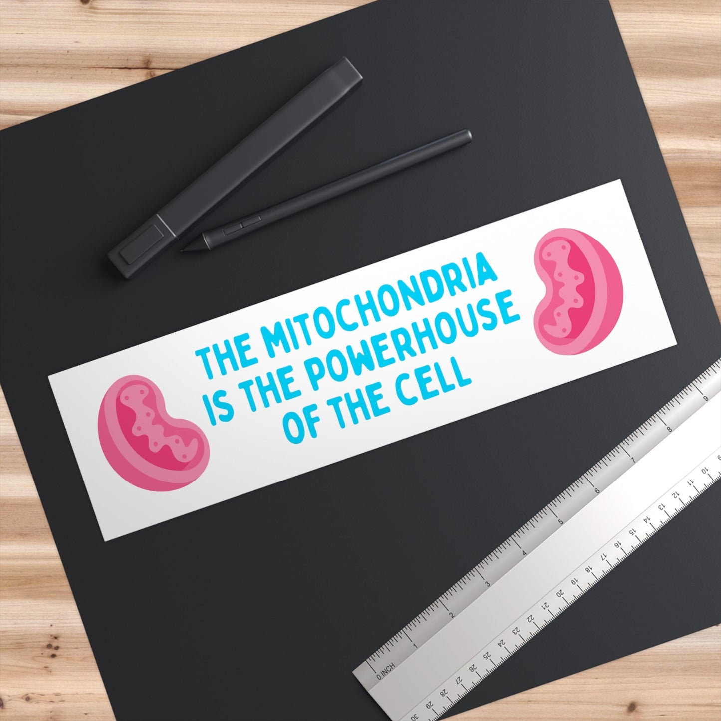Mitochondria Bumper Sticker, Funny STEM Car Decal