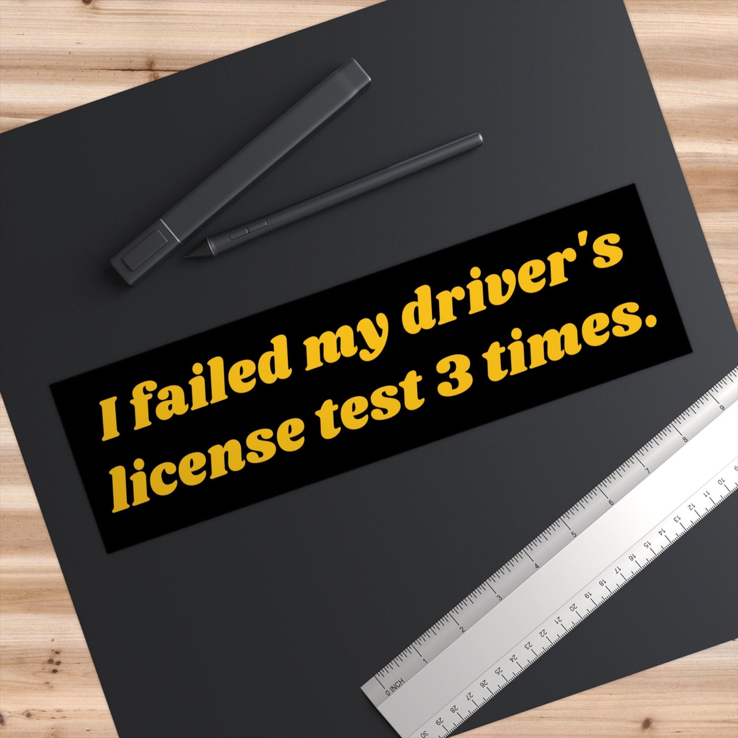 Funny 'Bad Driver' Bumper Sticker, Sarcastic Car Decal