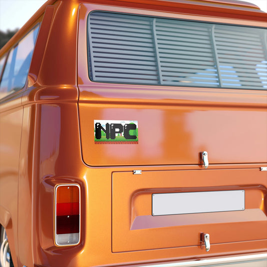 NPC Bumper Sticker, Video Game Car Decal, Funny Nerdy Gift