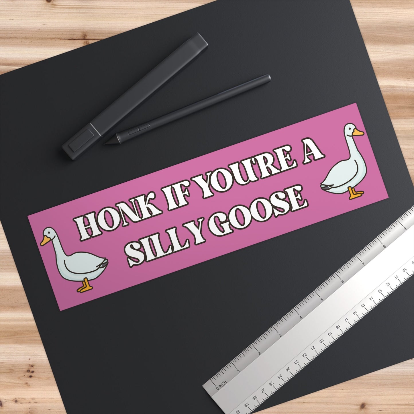 Silly Goose Bumper Sticker, Funny Car Decal, Waterproof Vinyl