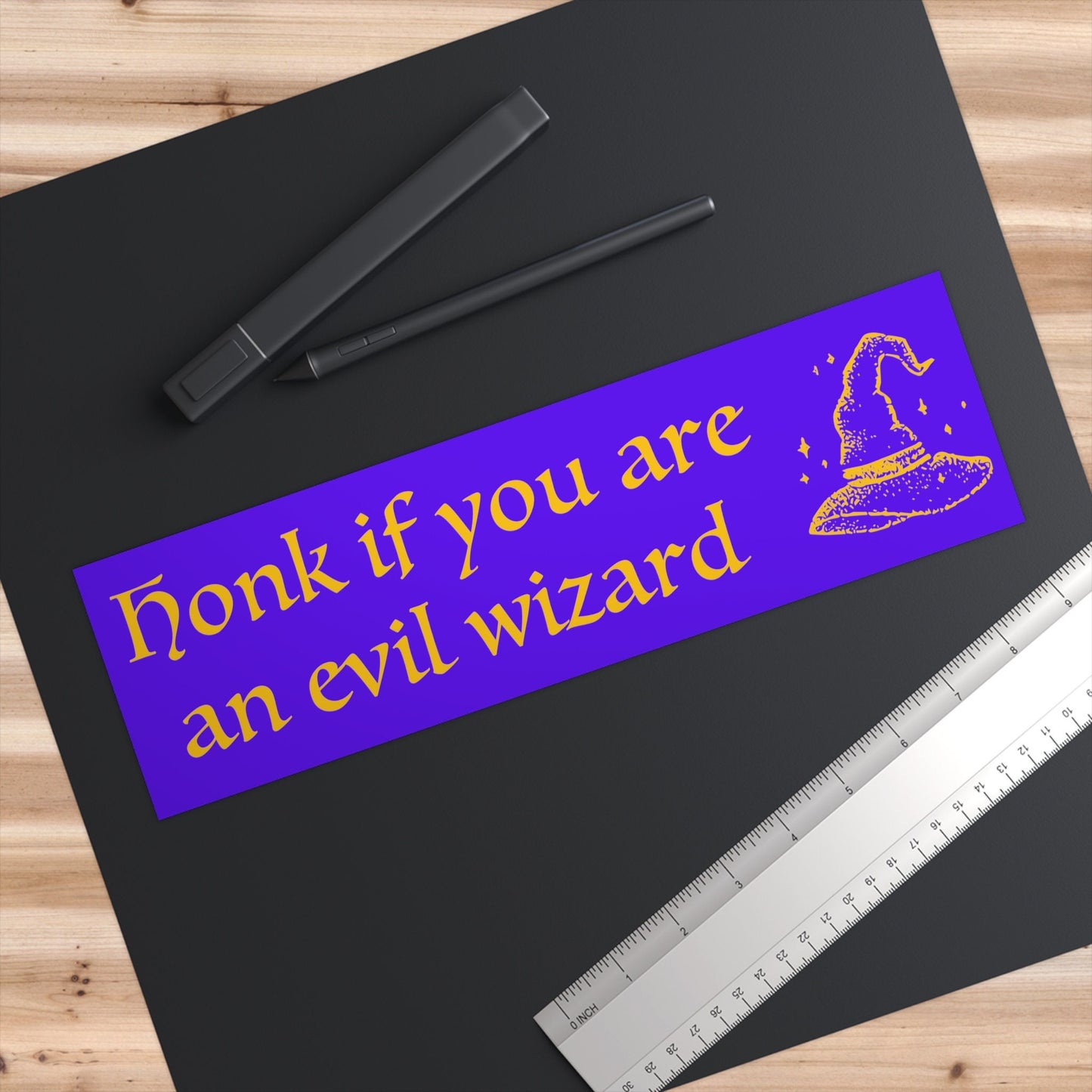Evil Wizard Bumper Sticker, Funny Car Decal, Cursed Gift