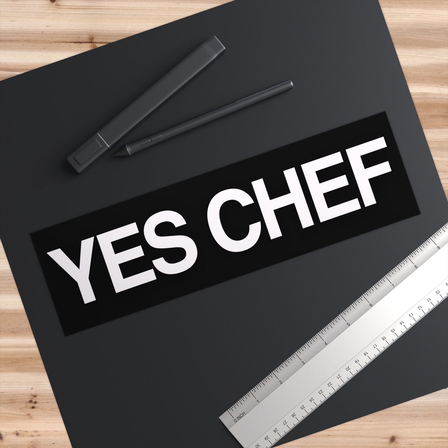 Yes Chef Bumper Sticker, Funny Car Decal, Waterproof Vinyl