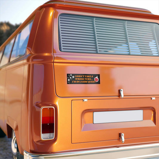 I'm on a Side Quest Bumper Sticker Funny, Cursed Meme Bumper Stickers, Weird gifts for Friends, TTRPG Bumper Stickers for Nerds