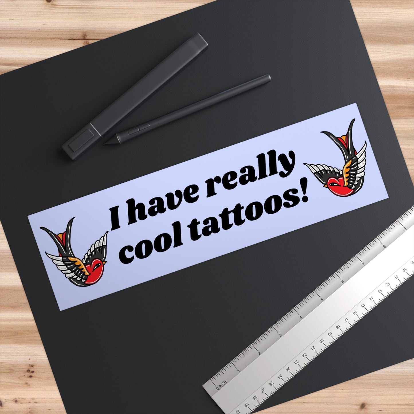 Cool Tattoos Bumper Sticker Funny, Weird Novelty Car Sticker Decals, Funny Gifts for Friends, Don't Honk at Me Bumper Sticker Gen Z
