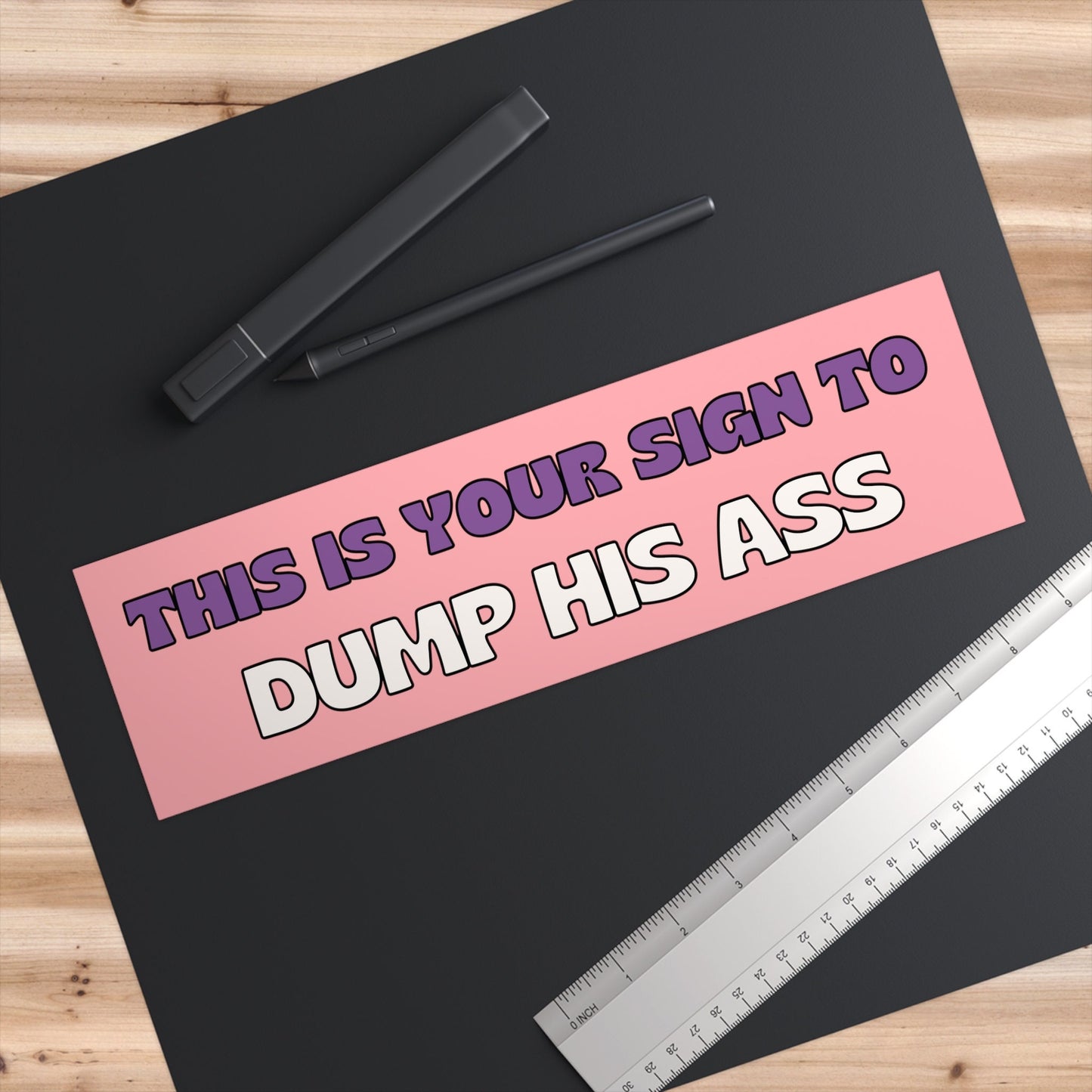 Dump Him Bumper Sticker, Funny Car Decal, Waterproof Vinyl