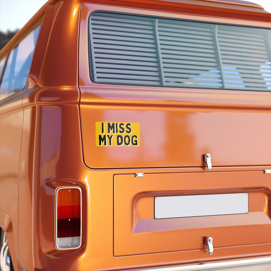 I miss my dog Bumper Stickers for Dog Mom, Dog Lover Car Decal, Gifts for Dog Owners, Funny Novelty Auto Accessories, Custom Dog Collar