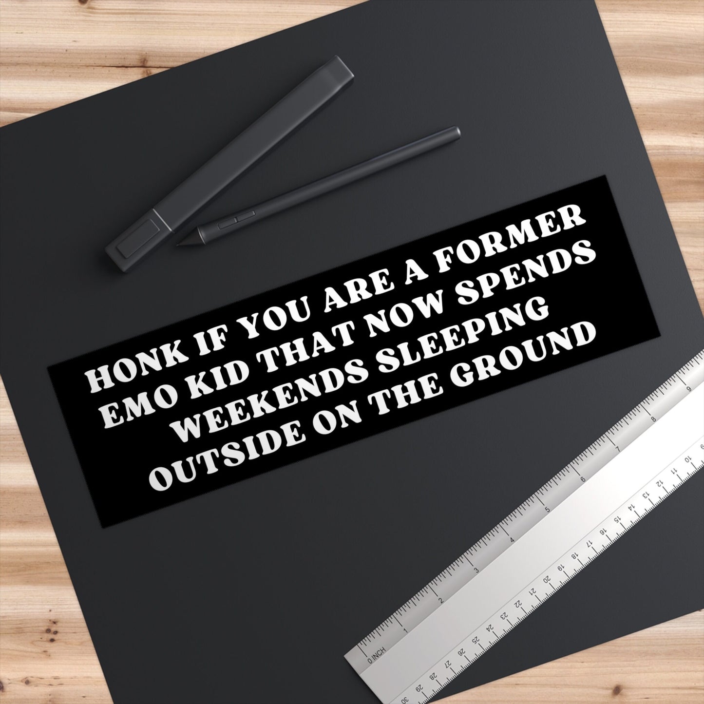 Funny Emo Bumper Sticker, Outdoorsy Granola Car Decal