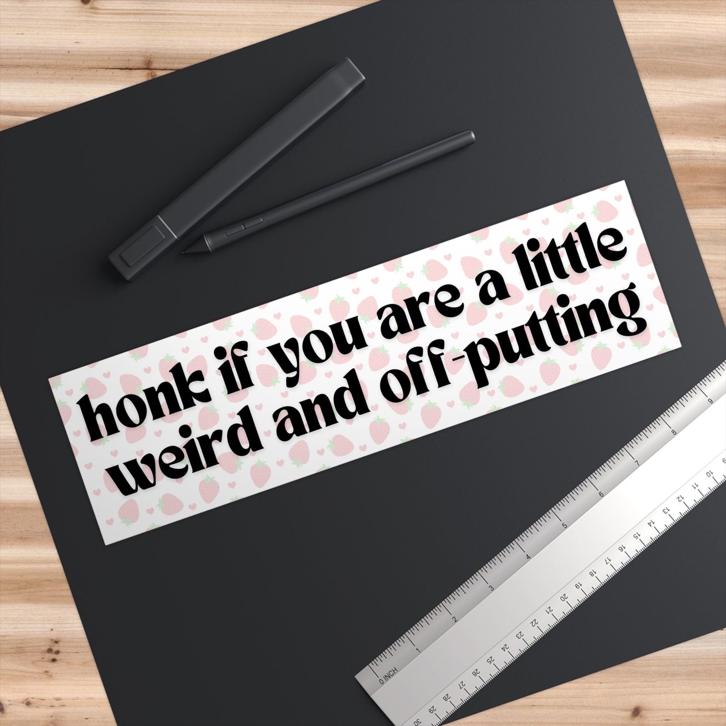 Honk If You Are Weird Bumper Sticker, Funny Car Sticker