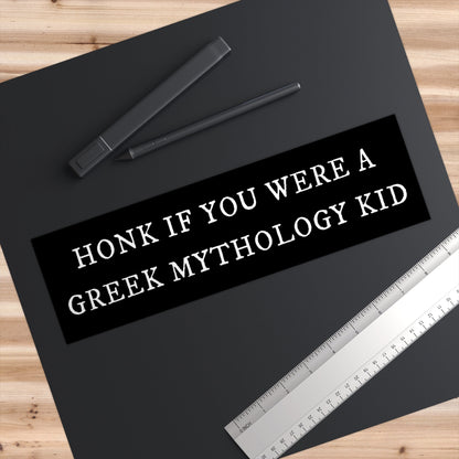 Greek Mythology Kid Bumper Sticker, Funny Car Decal