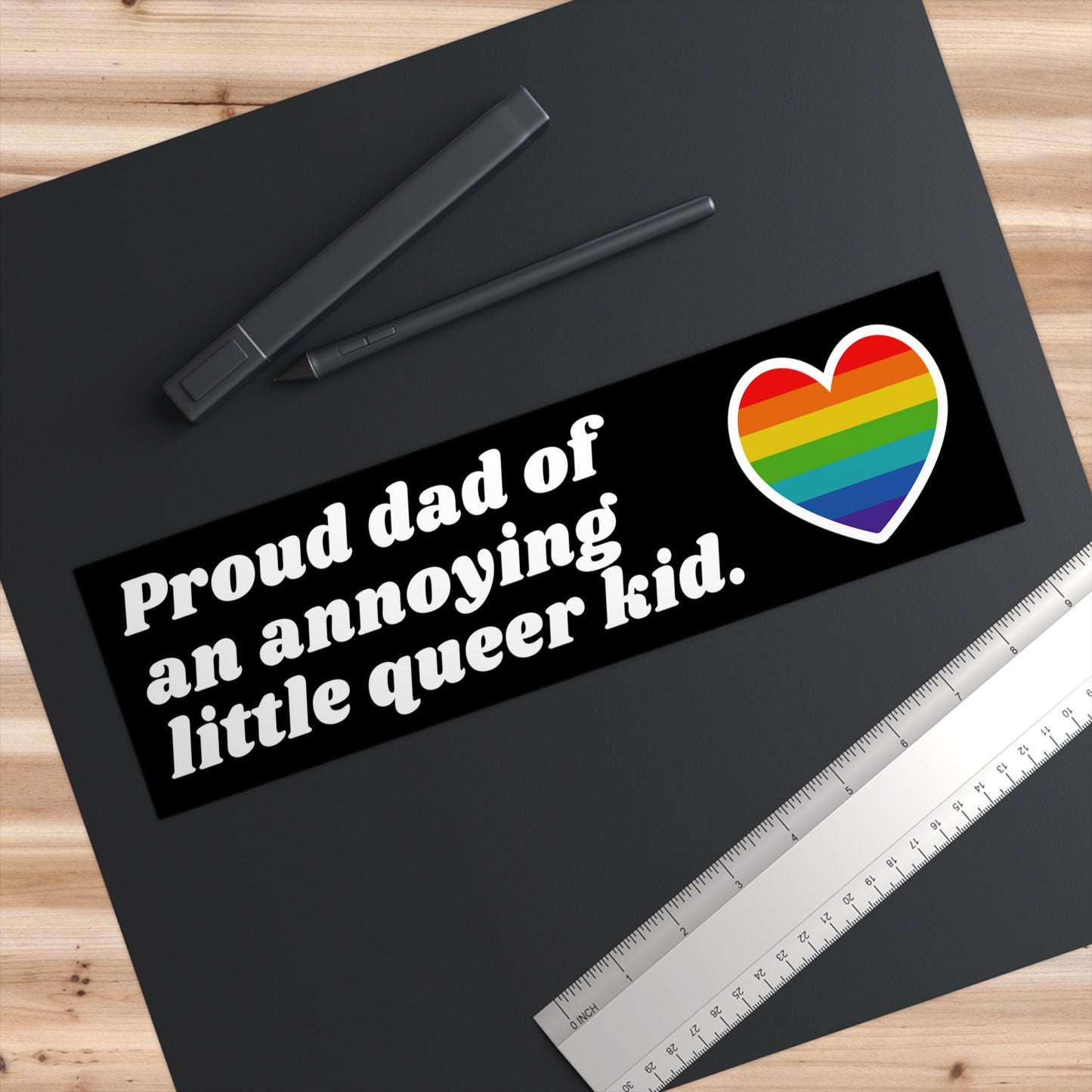 Proud Dad Bumper Sticker, Trans Rights, LGBTQ Car Decal