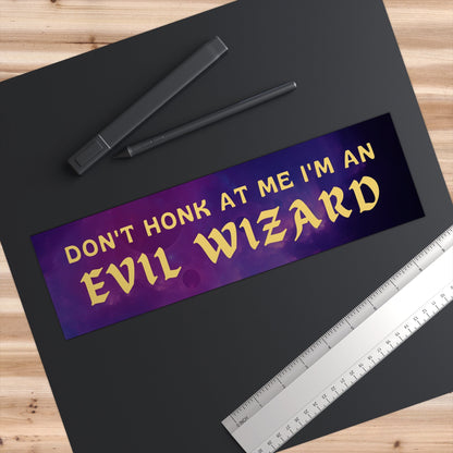 Evil Wizard Bumper Sticker, Funny Car Decal, TTRPG Gift
