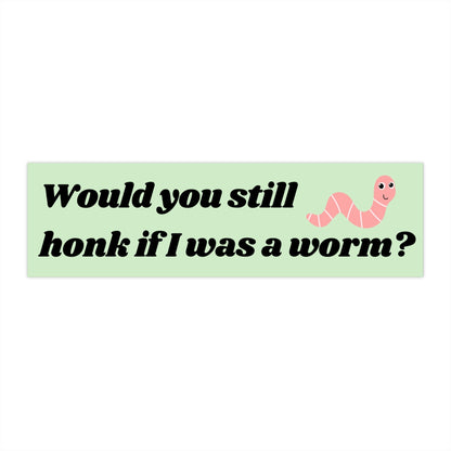 Worm Bumper Sticker Funny, Cute Car Sticker Decals, Cursed Bumper Stickers for Car, Weird Gifts for Friends