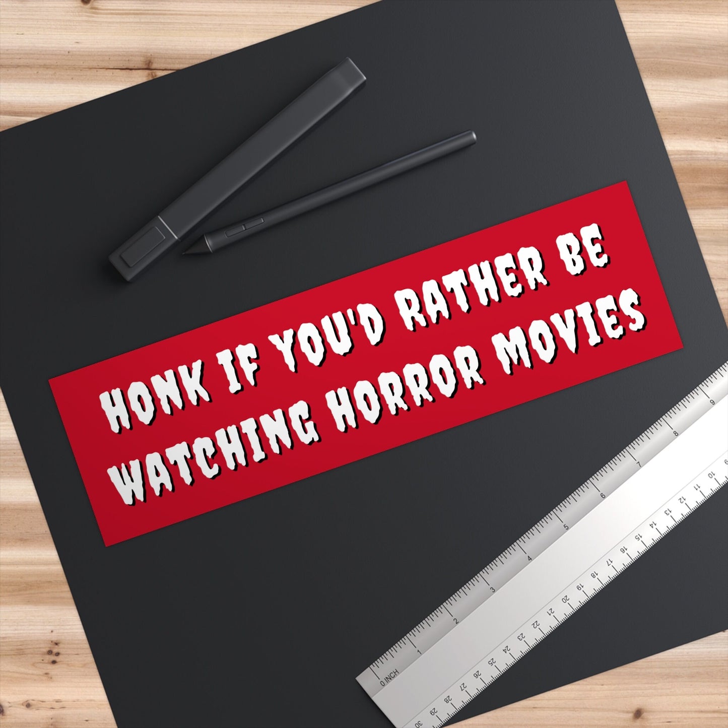 Horror Movie Bumper Sticker, Waterproof Vinyl, Retro Goth Gift