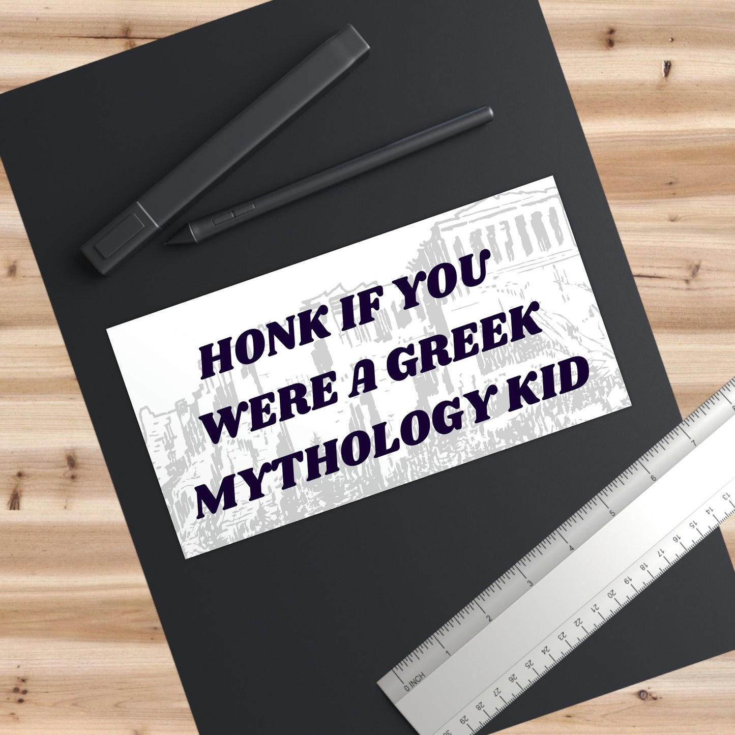 Greek Mythology Kid Bumper Sticker, Funny Car Decal