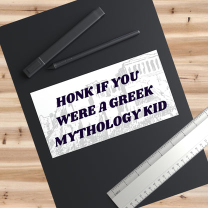 Greek Mythology Kid Bumper Sticker, Funny Car Decal
