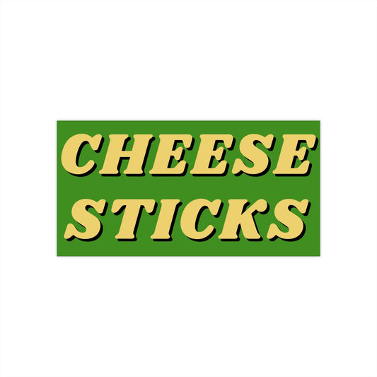 Cheese Sticks Bumper Sticker, Funny Car Decal, Waterproof Vinyl