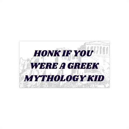 Greek Mythology Kid Bumper Sticker, Funny Car Decal
