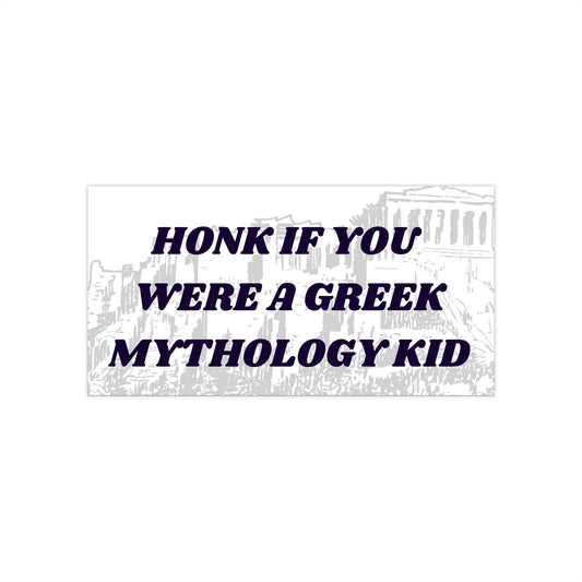 Greek Mythology Kid Bumper Sticker, Funny Car Decal