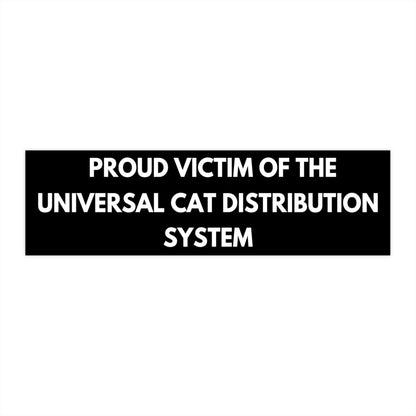 Cat Distribution System Bumper Sticker, Funny Car Decal