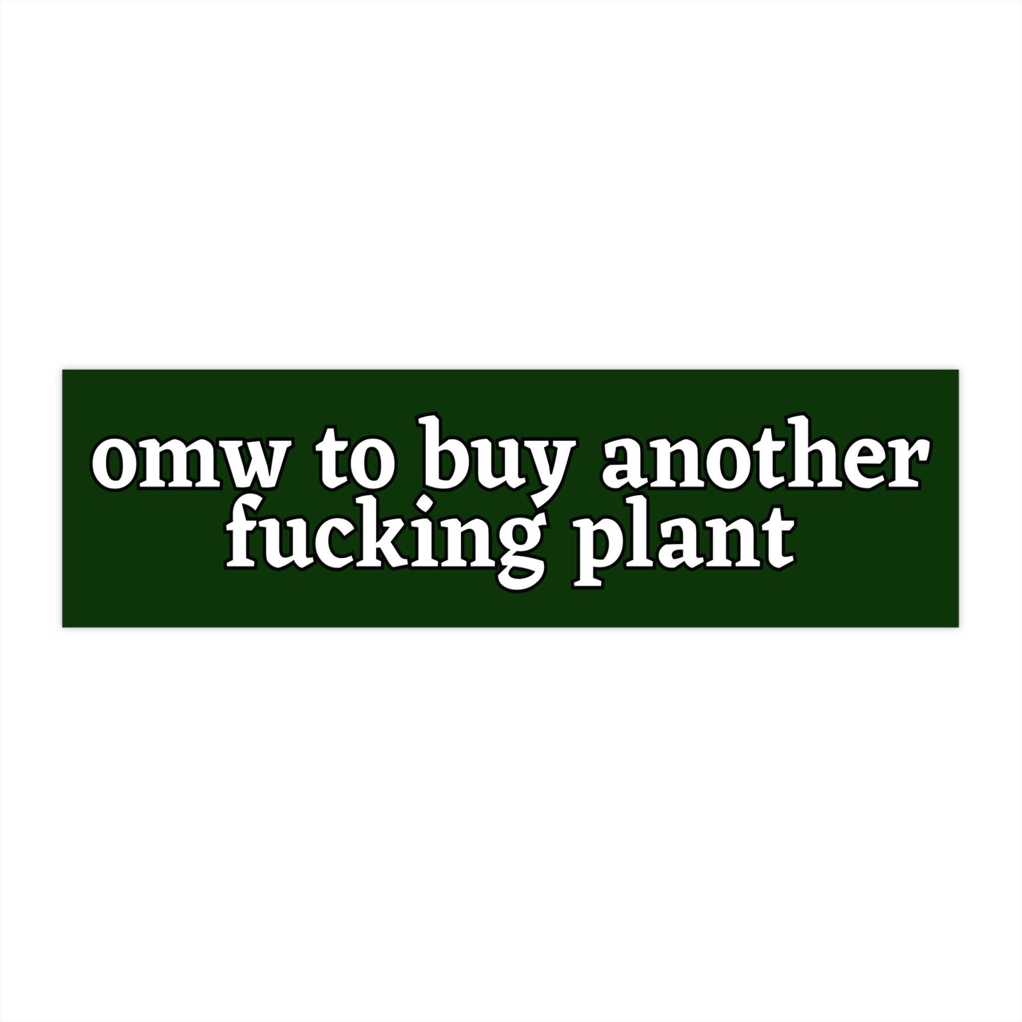 Funny Plant Mom Bumper Sticker, Botanical Car Decal