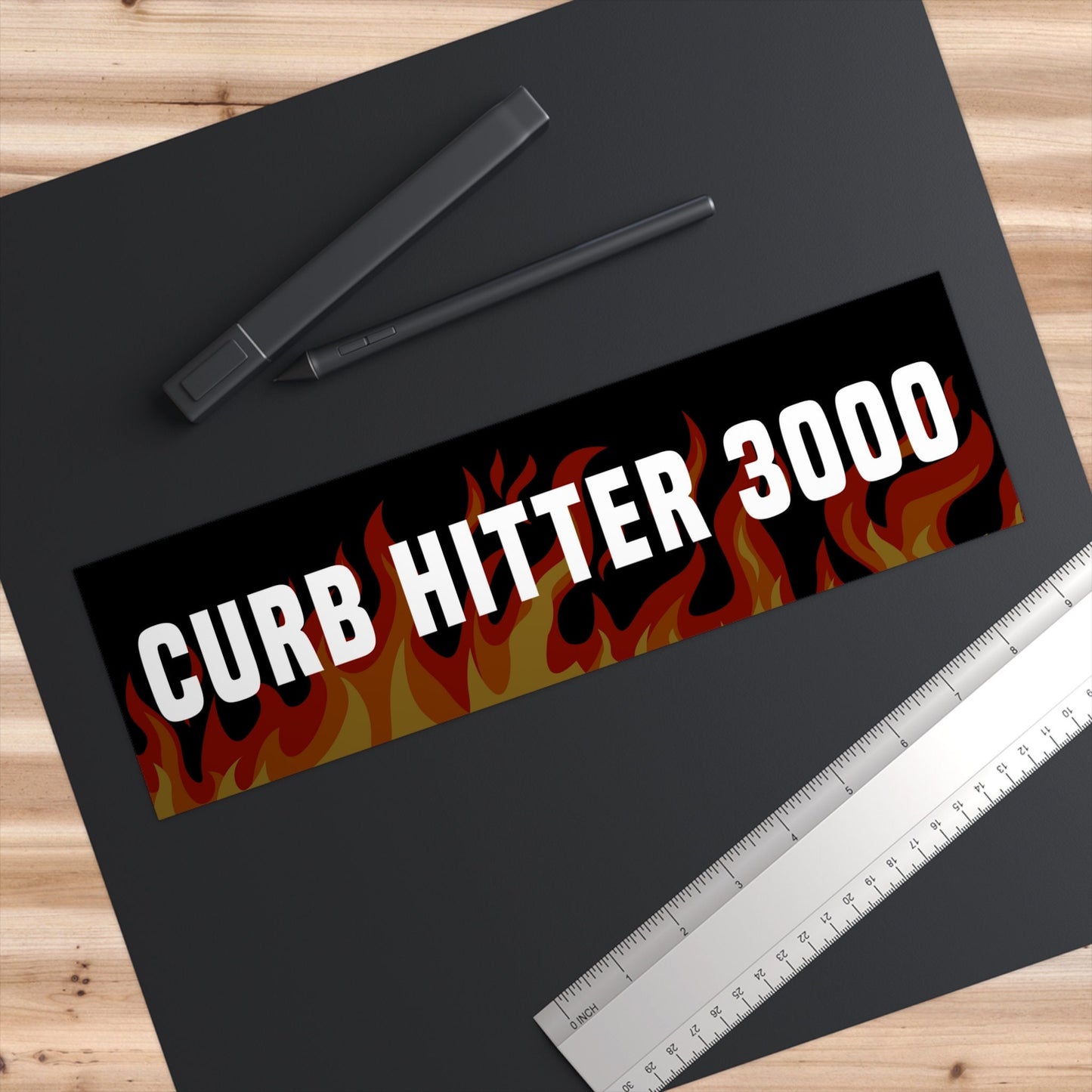 Curb Hitter 3000 Bumper Sticker, Funny Car Decal, Gen Z Meme
