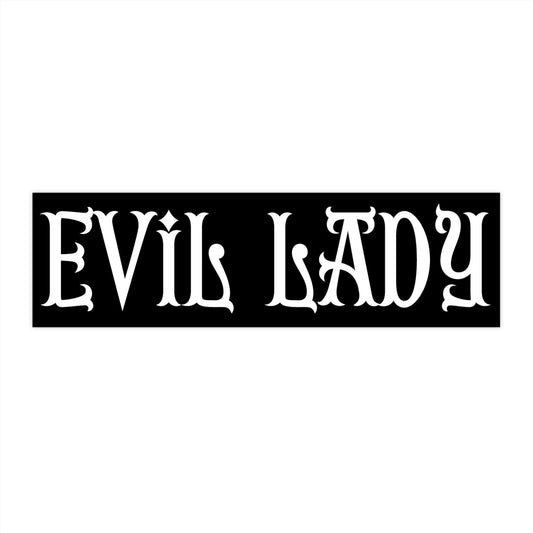 Evil Lady Bumper Sticker, Goth Car Accessories, Funny Gift