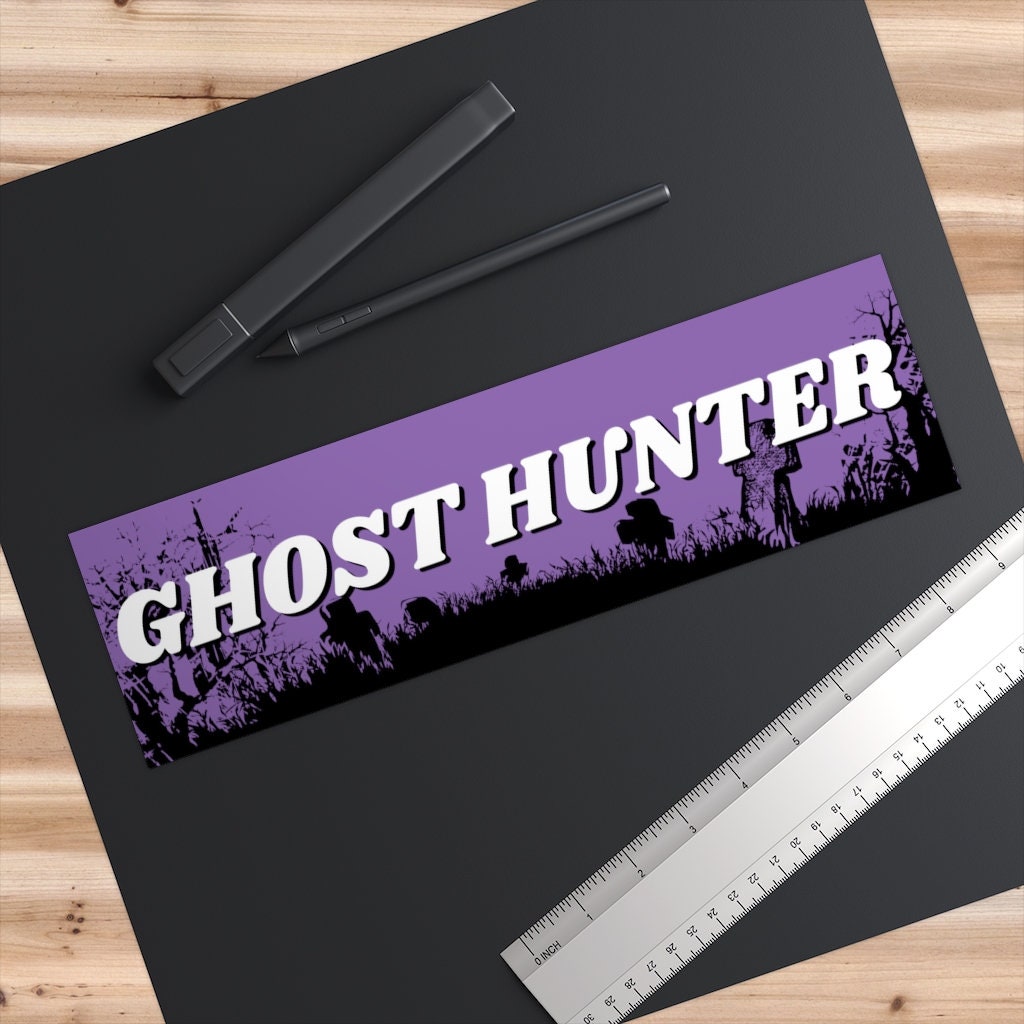 Ghost Hunter Vinyl Bumper Sticker, Spooky Car Decal
