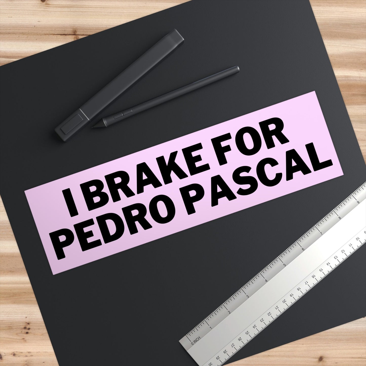 I Brake for Pedro Pascal Bumper Stickers, Pedro Pascal Merch, Cool Slutty Daddy Bumper Sticker, Retro Pedro Pascal Sticker