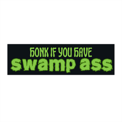 Funny 'Swamp Ass' Bumper Sticker, Waterproof Car Decal