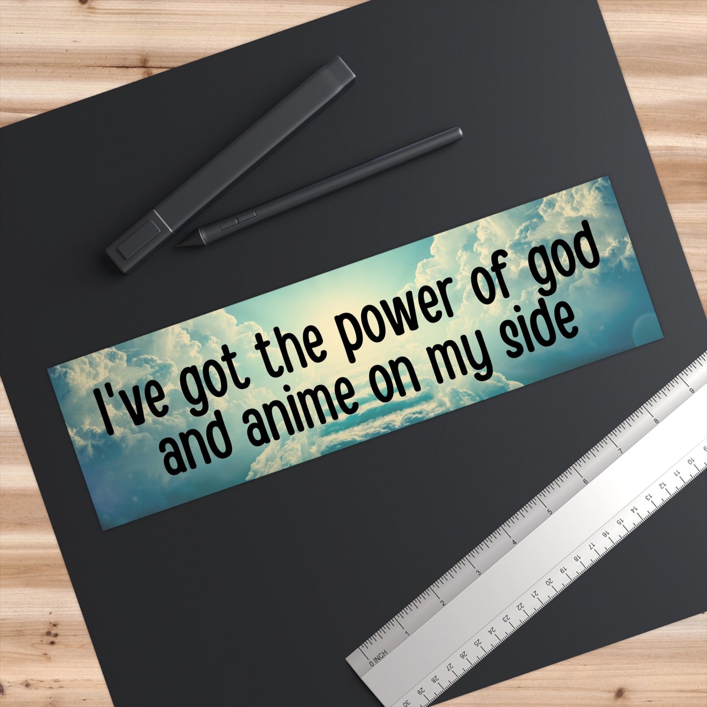 Power of God Anime Bumper Sticker, Funny Car Decal