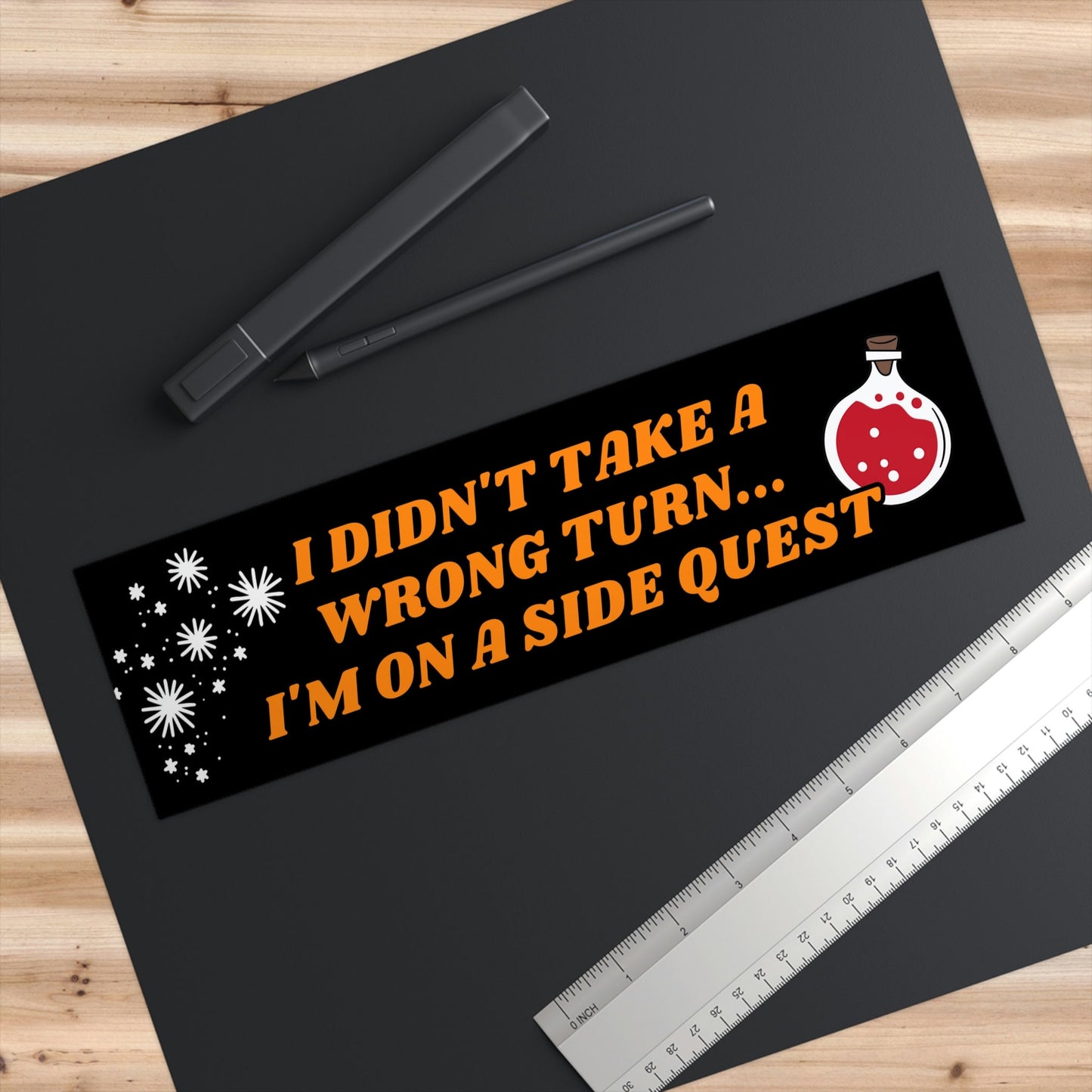 I'm on a Side Quest Bumper Sticker Funny, Cursed Meme Bumper Stickers, Weird gifts for Friends, TTRPG Bumper Stickers for Nerds