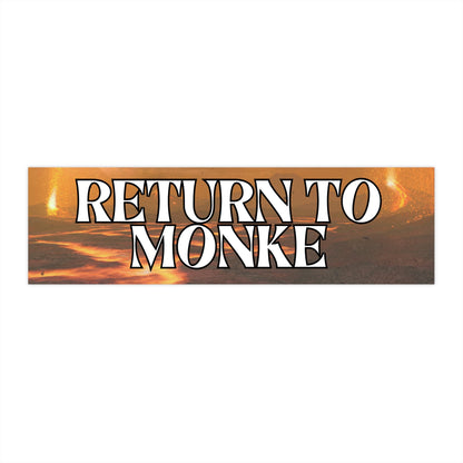 Return to Monke Bumper Sticker, Meme, Waterproof Vinyl