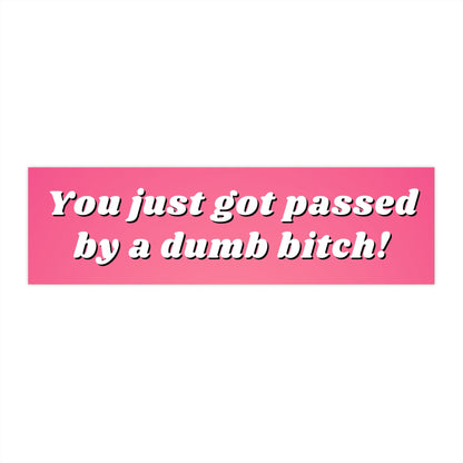 Funny Bumper Sticker: "Dumb Bitch" Meme - Waterproof Vinyl Decal