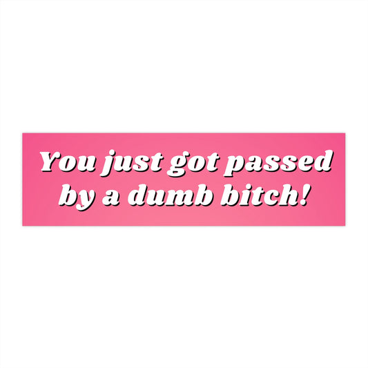 Funny Bumper Sticker: "Dumb Bitch" Meme - Waterproof Vinyl Decal