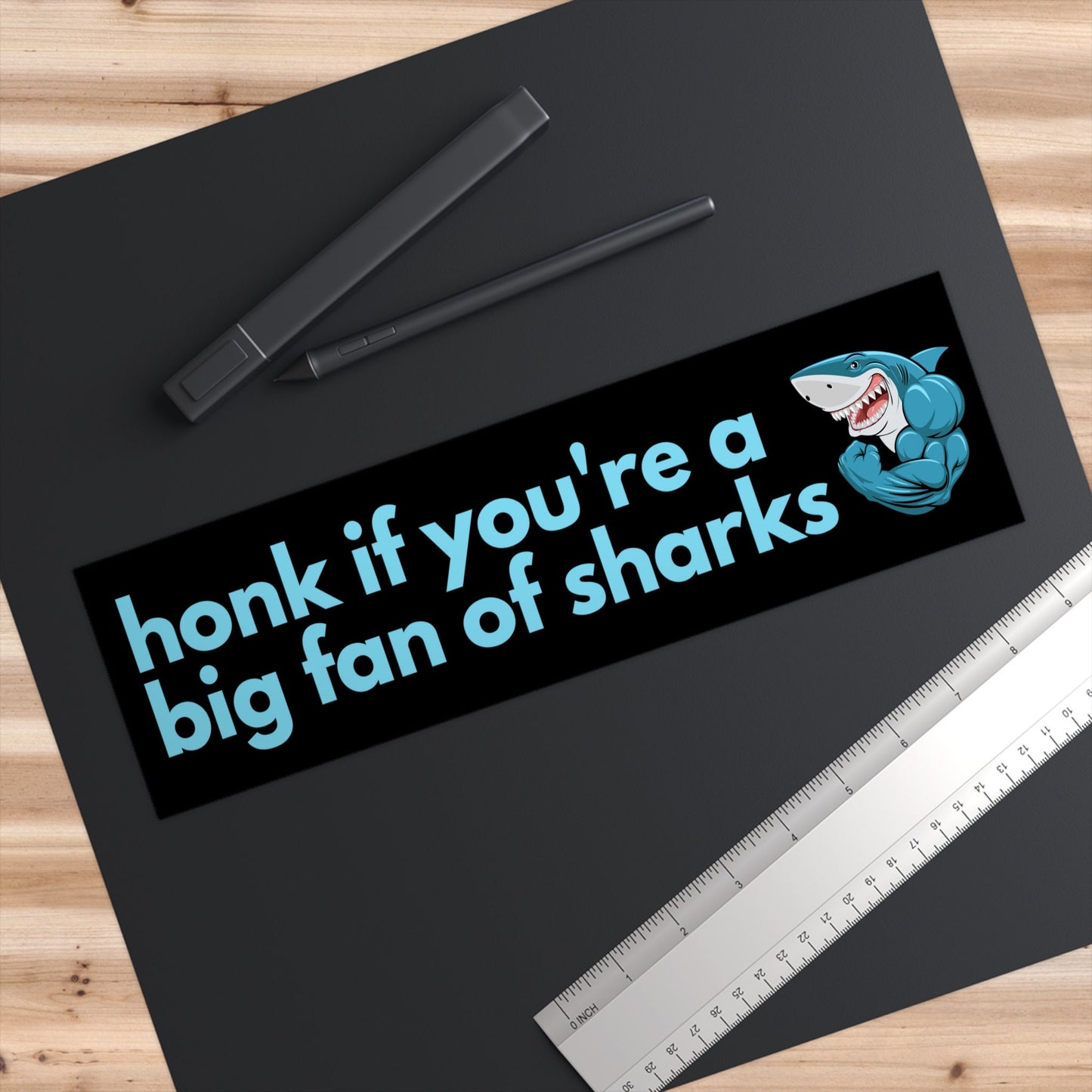 Funny Shark Bumper Sticker, Honk if You Love Sharks, Vinyl Car Decal