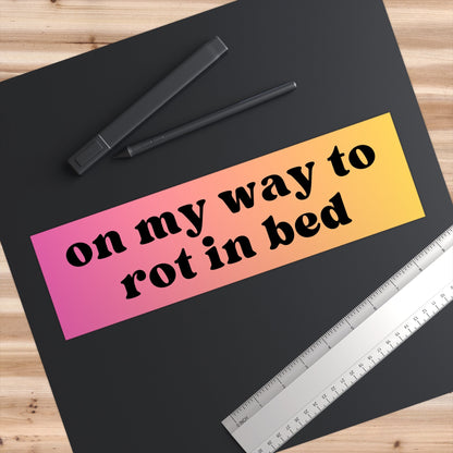 Girl Rot Bumper Sticker, Funny Gen Z Car Decal