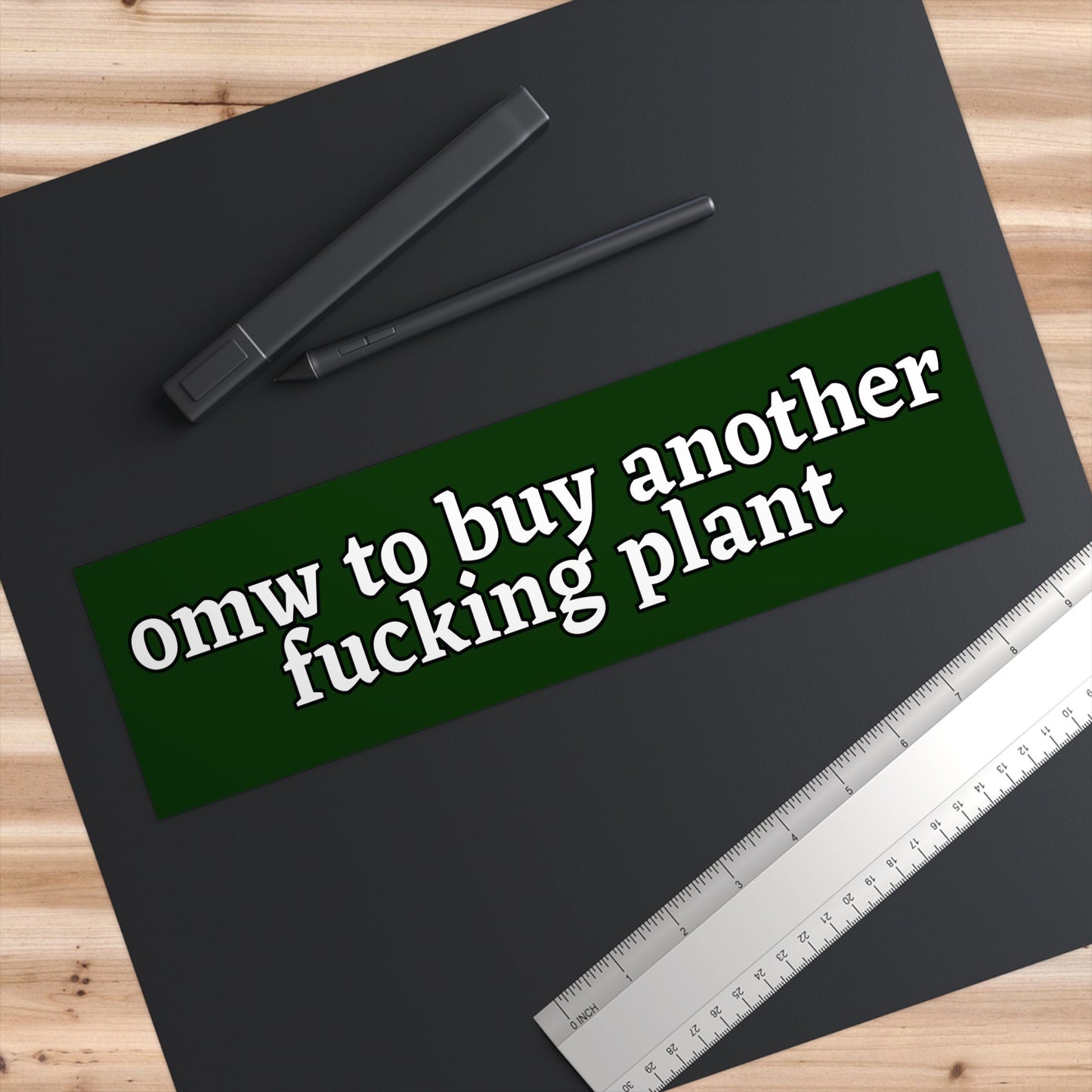 Funny Plant Mom Bumper Sticker, Botanical Car Decal
