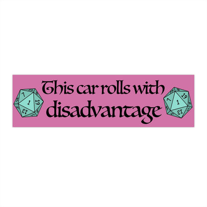 D20 Car Bumper Sticker, Nerdy Dungeon Master Gift