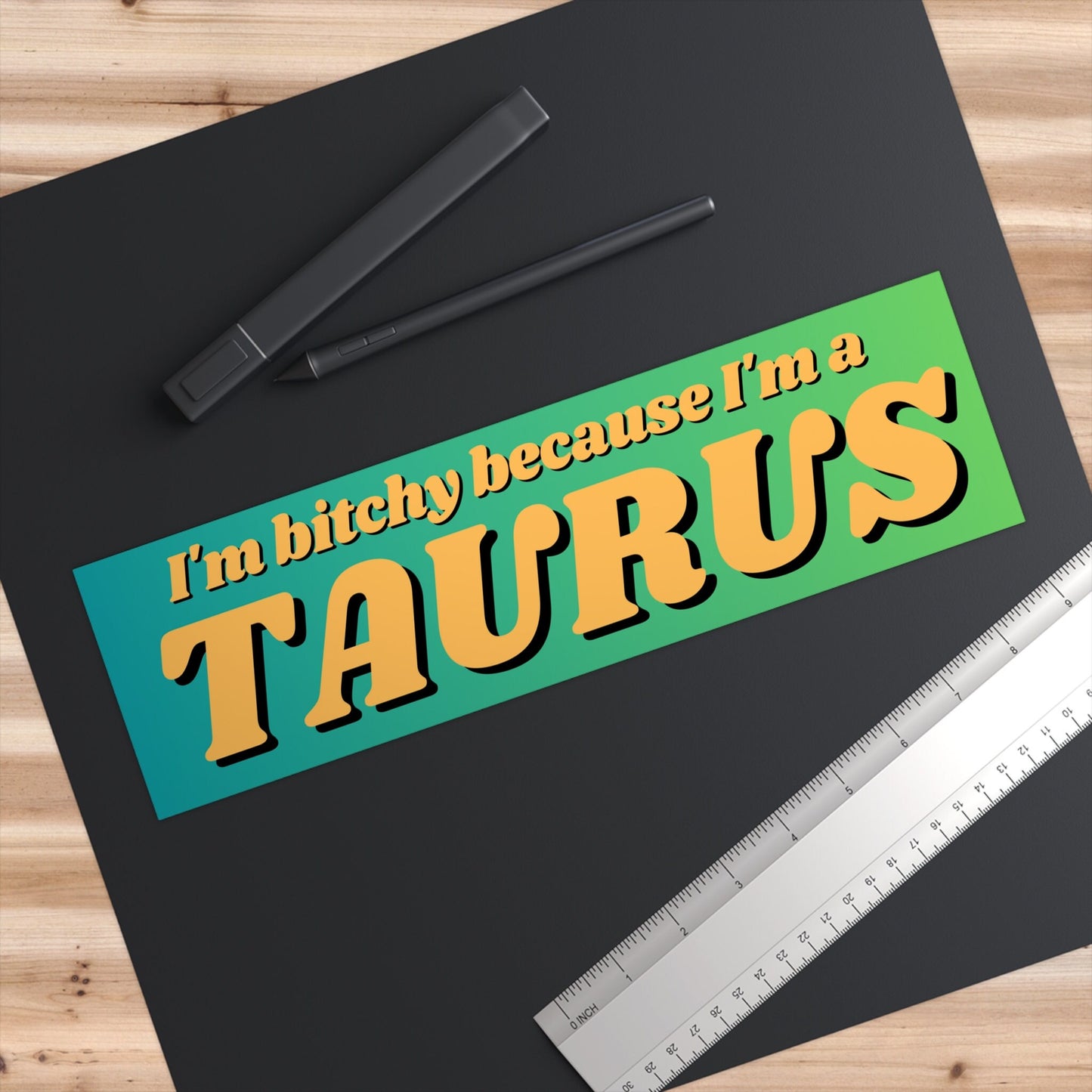 Bitchy Taurus Bumper Sticker Funny, Cute Car Sticker Decals, Cursed Bumper Stickers for Car, Weird Gifts for Friends