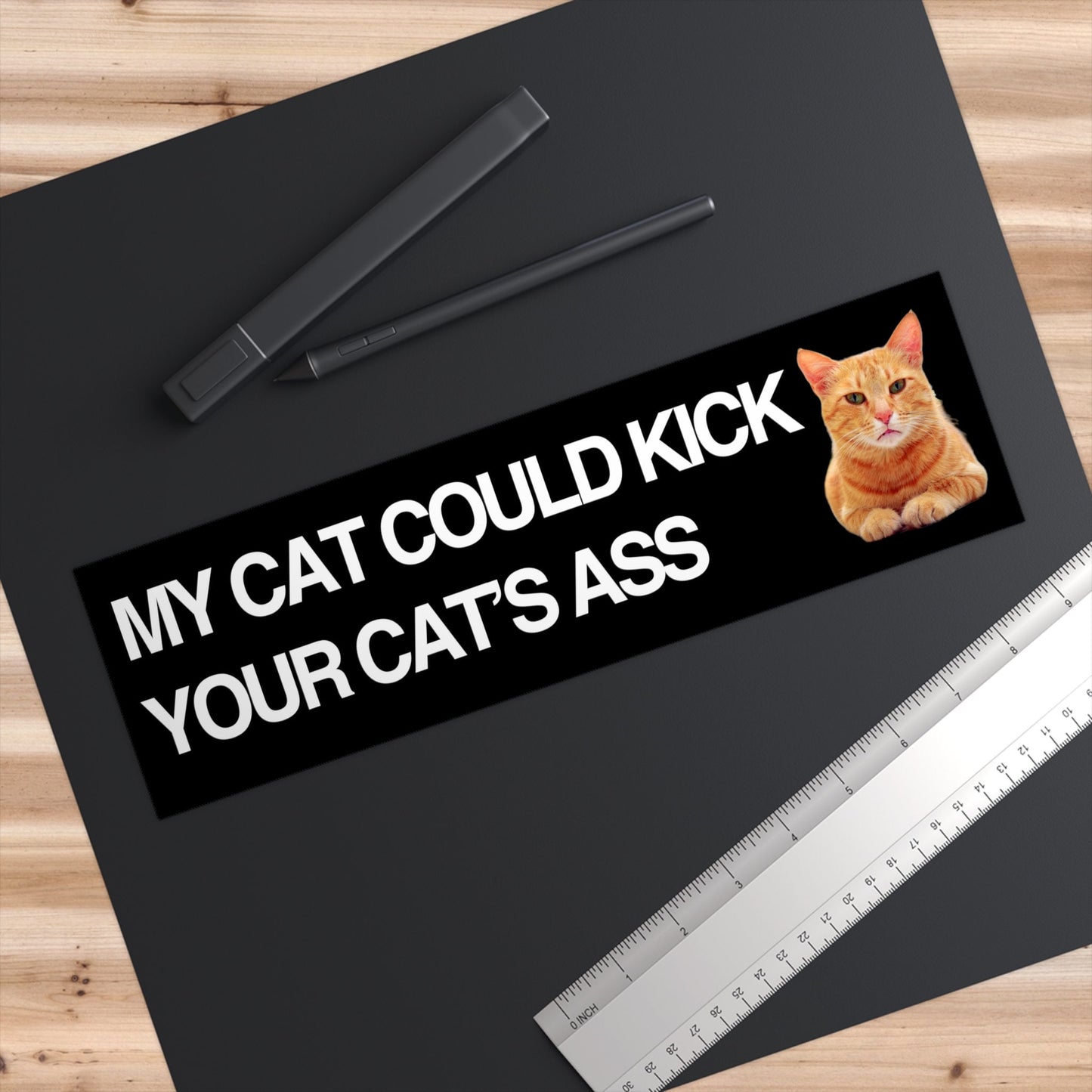 Funny Cat Bumper Sticker, Cat Mom Car Decal, Sarcastic Gift