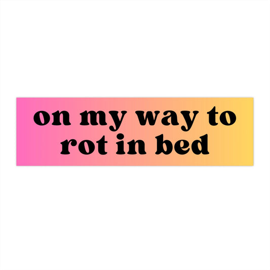 Girl Rot Bumper Sticker, Funny Gen Z Car Decal