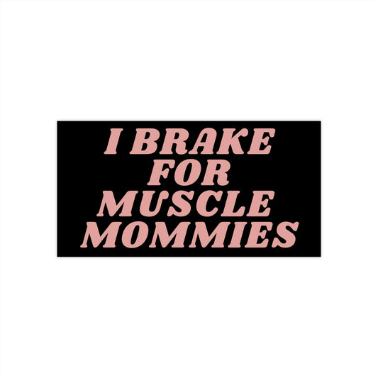 Muscle Mommies Bumper Sticker, Funny Gym Car Decal