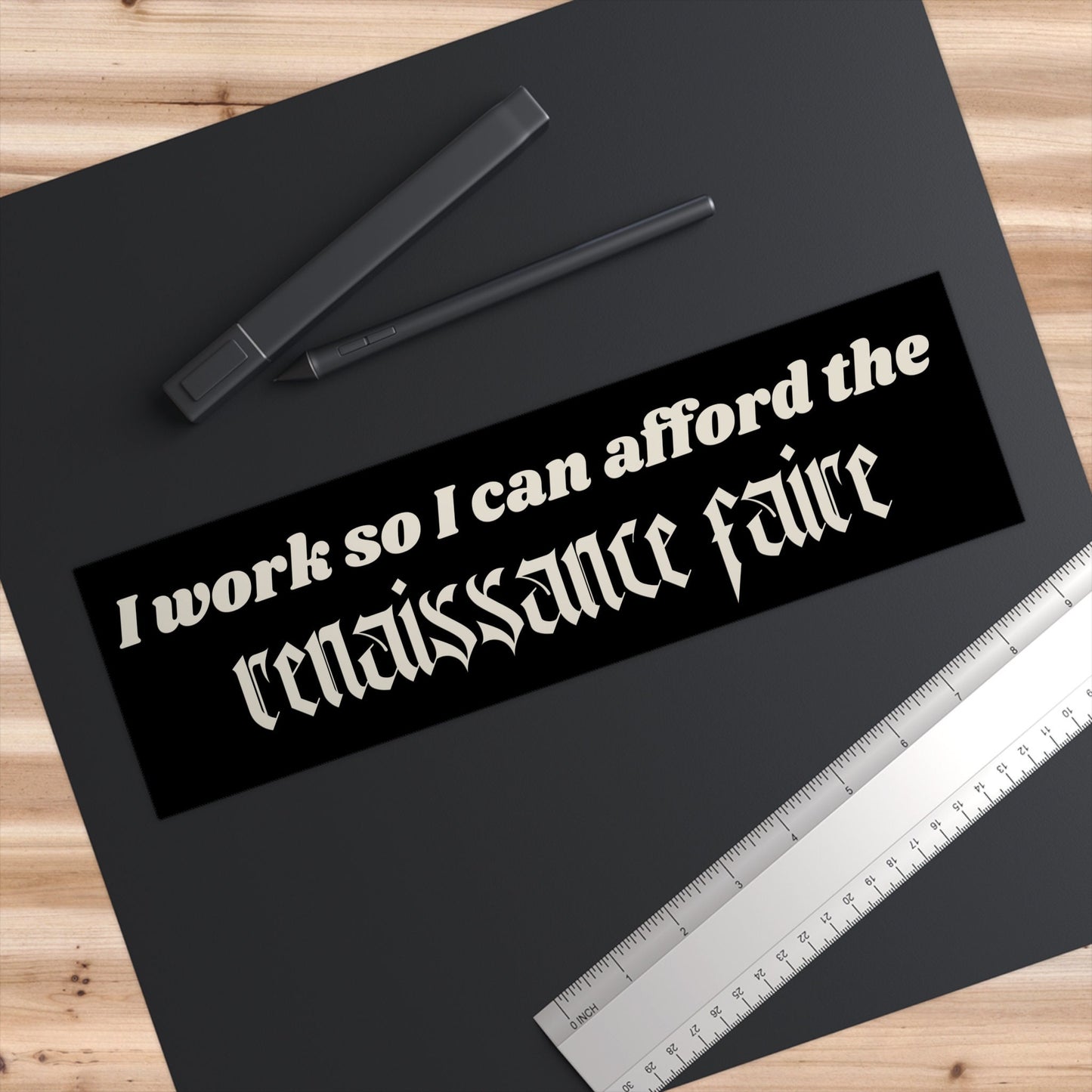 Ren Faire Bumper Sticker, Funny Car Decal, Waterproof Vinyl