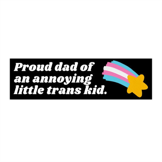 Proud Trans Dad Bumper Sticker, Trans Rights Stickers for Dad, Protect Trans Kids Car Stickers Cute, Cute Gifts for Dad
