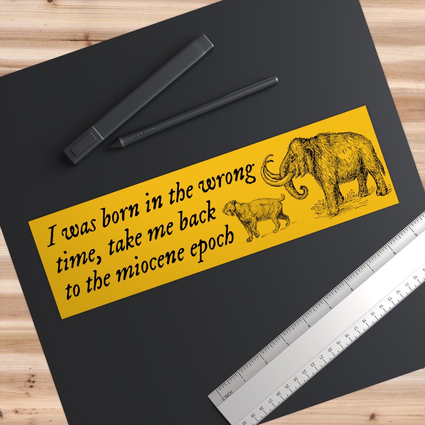 Miocene Epoch Bumper Sticker, Funny Car Decal, Novelty Gift
