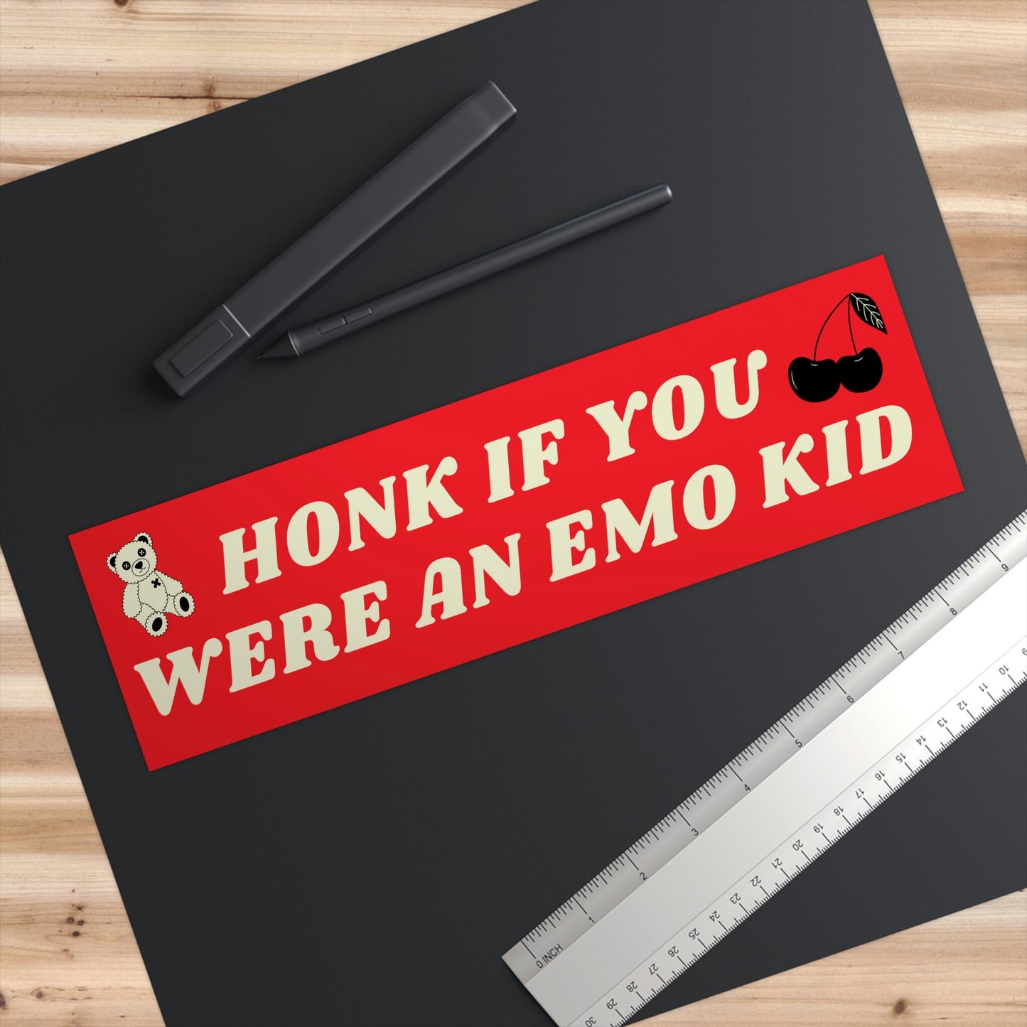 Honk if You Were Emo Bumper Sticker, Waterproof Vinyl Car Decal